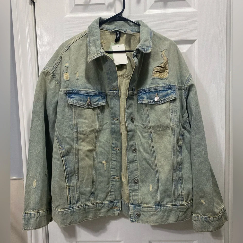 Distressed Denim Jacket - Picture 2 of 8